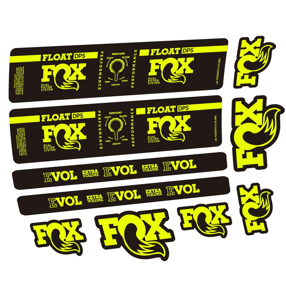 Fox Float DPS Performance Pegatinas en vinilo adhesivo Amortiguador (2)