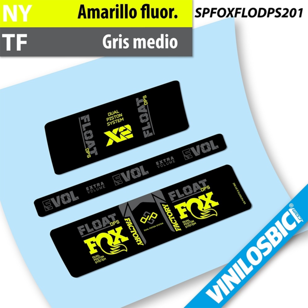 Fox Float Factory DPS pegatinas en vinilo adhesivo amortiguador (4)