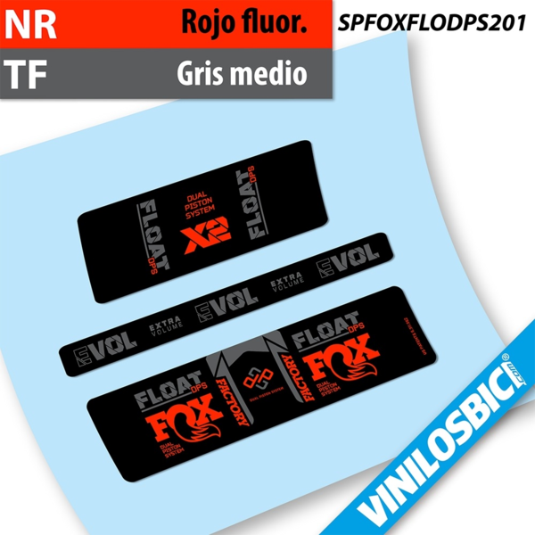 Fox Float Factory DPS pegatinas en vinilo adhesivo amortiguador (5)