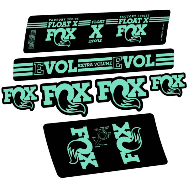 Fox Float X Factory 2016 Pegatinas en vinilo adhesivo Amortiguador (9)