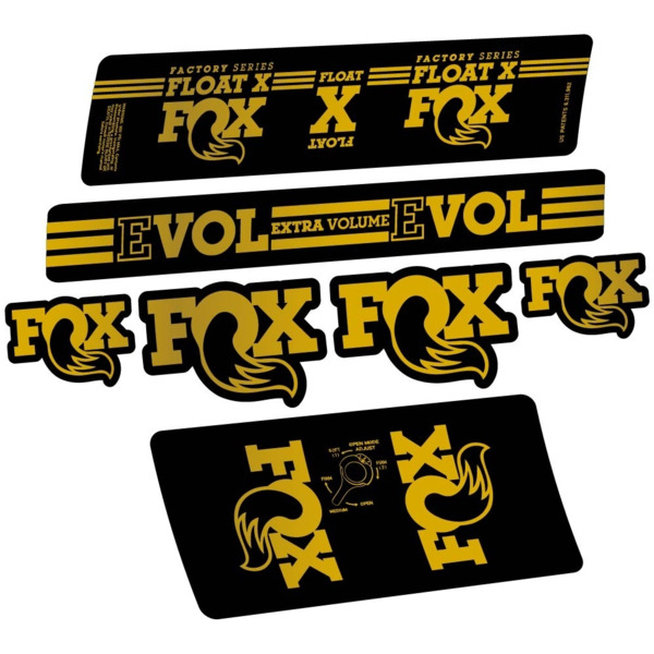 Fox Float X Factory 2016 Pegatinas en vinilo adhesivo Amortiguador (13)