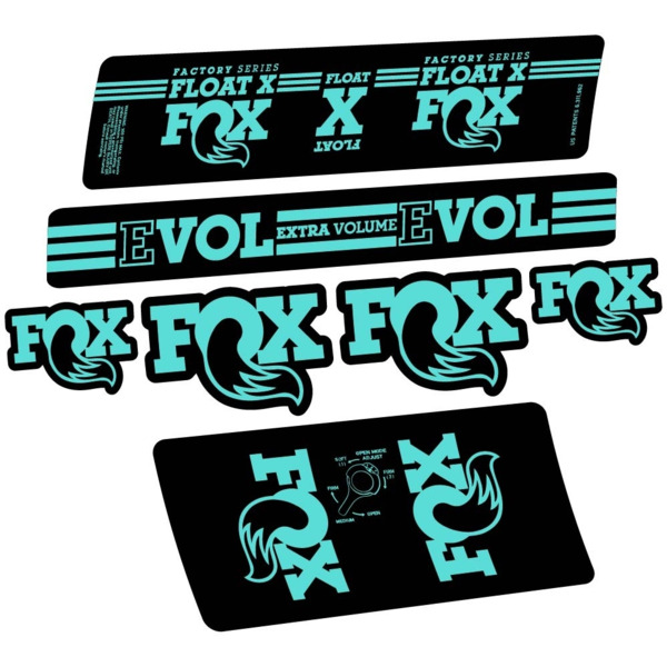 Fox Float X Factory 2016 Pegatinas en vinilo adhesivo Amortiguador (22)