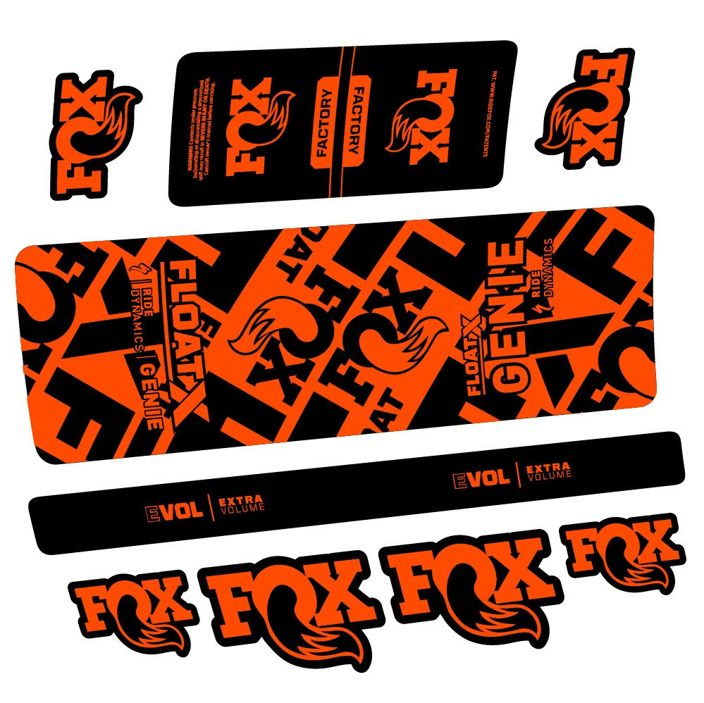 Fox Float X Genie Pegatinas en vinilo adhesivo Amortiguador (1)