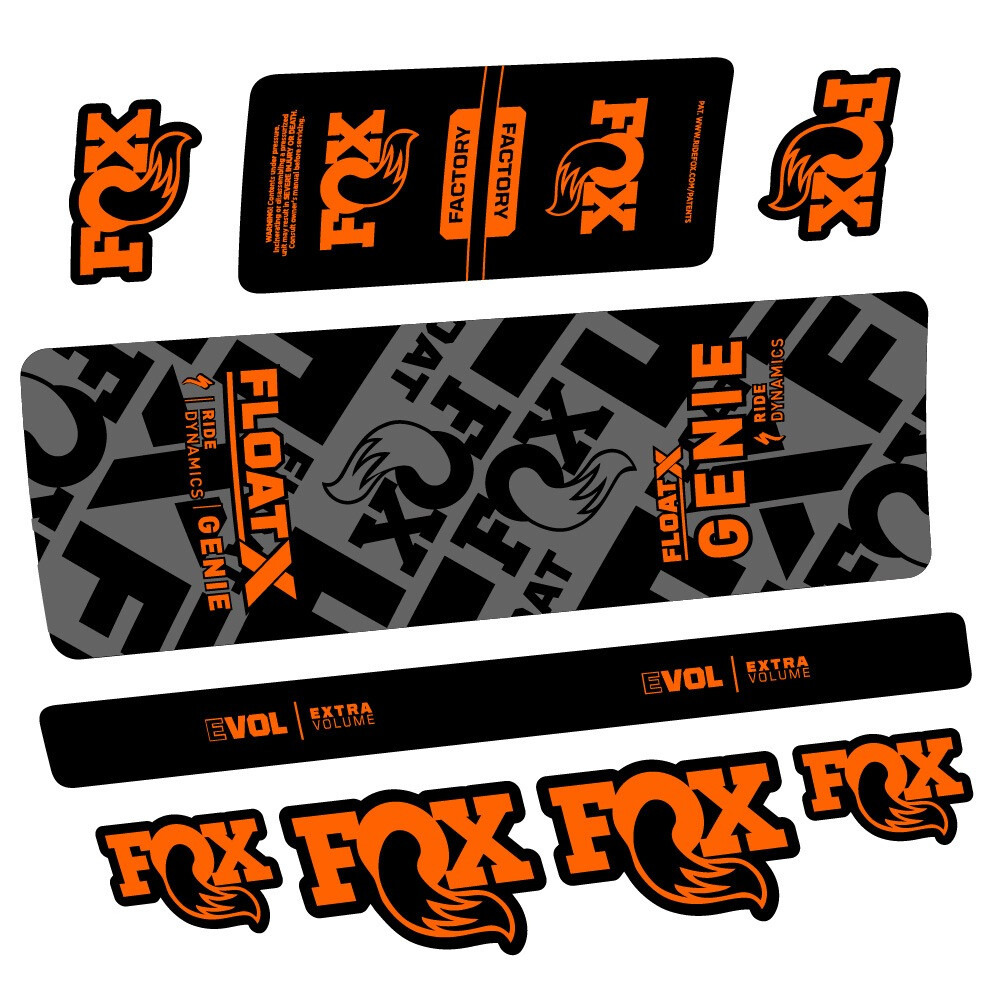 Fox Float X Genie Pegatinas en vinilo adhesivo Amortiguador (11)