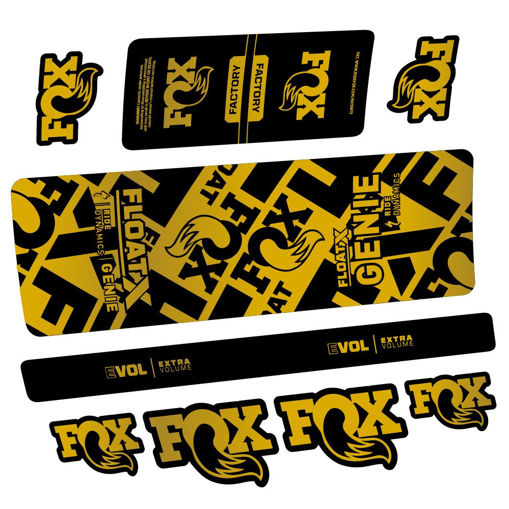 Fox Float X Genie Pegatinas en vinilo adhesivo Amortiguador (13)
