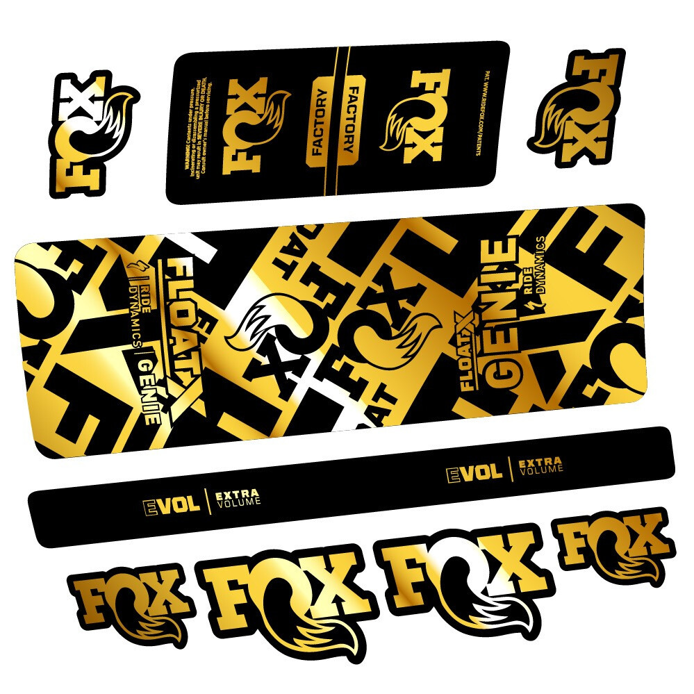 Fox Float X Genie Pegatinas en vinilo adhesivo Amortiguador (14)