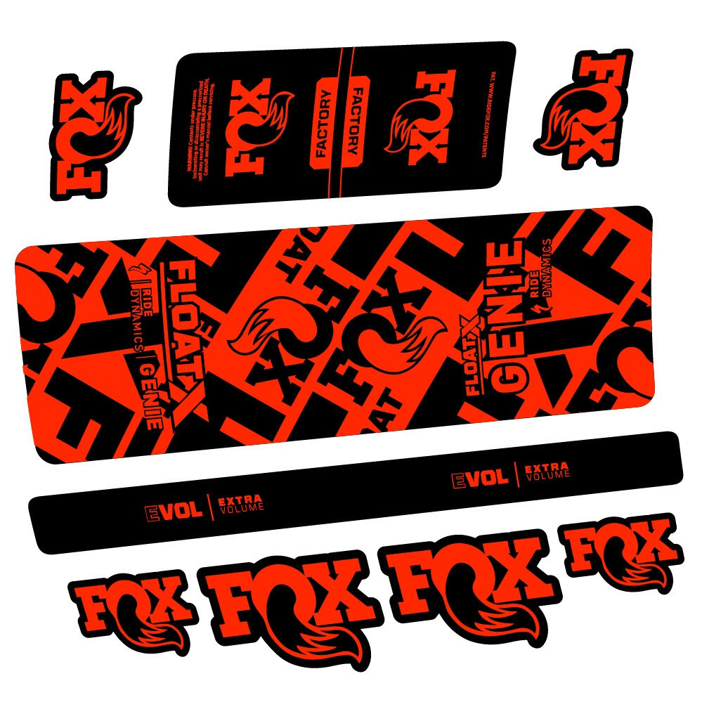 Fox Float X Genie Pegatinas en vinilo adhesivo Amortiguador (18)