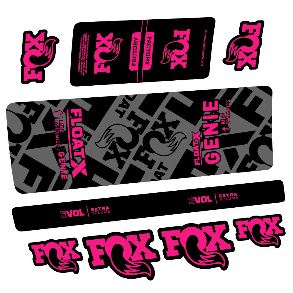 Fox Float X Genie Pegatinas en vinilo adhesivo Amortiguador (21)