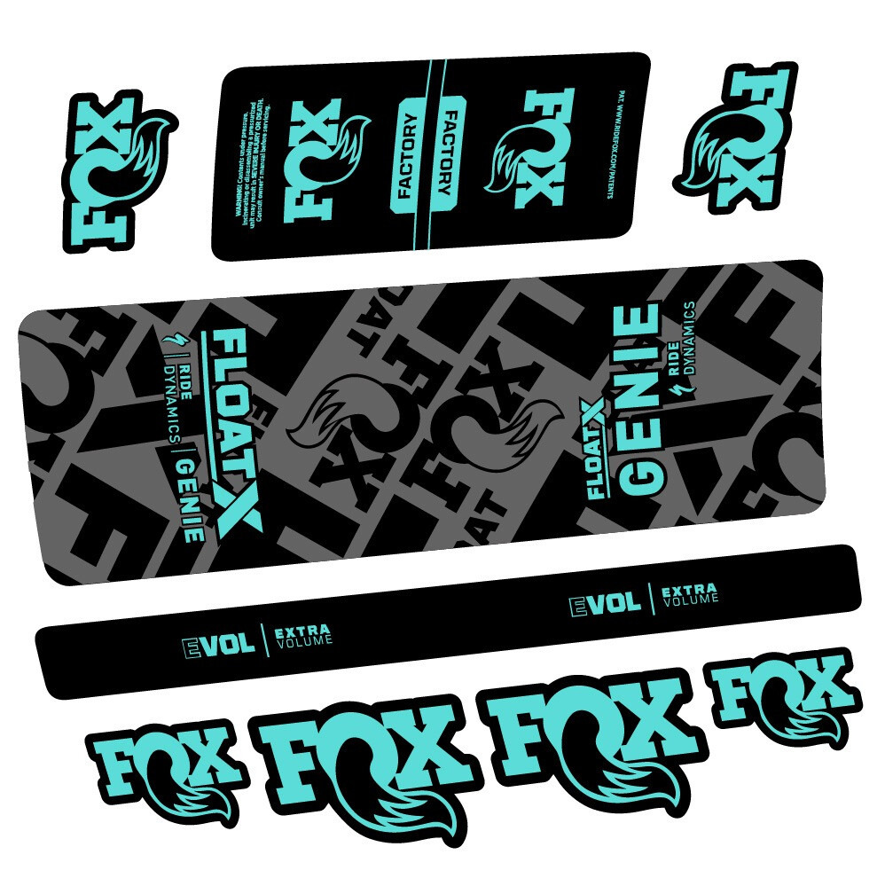 Fox Float X Genie Pegatinas en vinilo adhesivo Amortiguador (22)