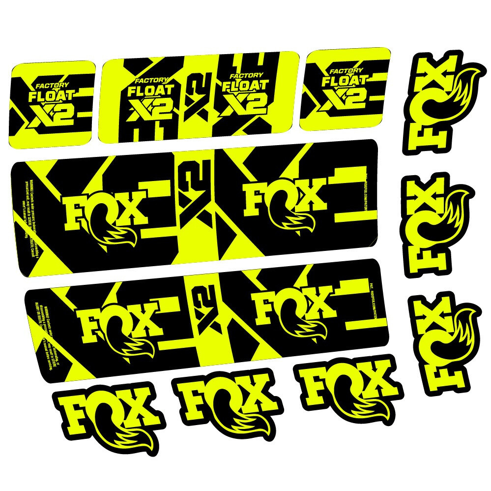 Fox Float X2 Factory Pegatinas en vinilo adhesivo Amortiguador (2)