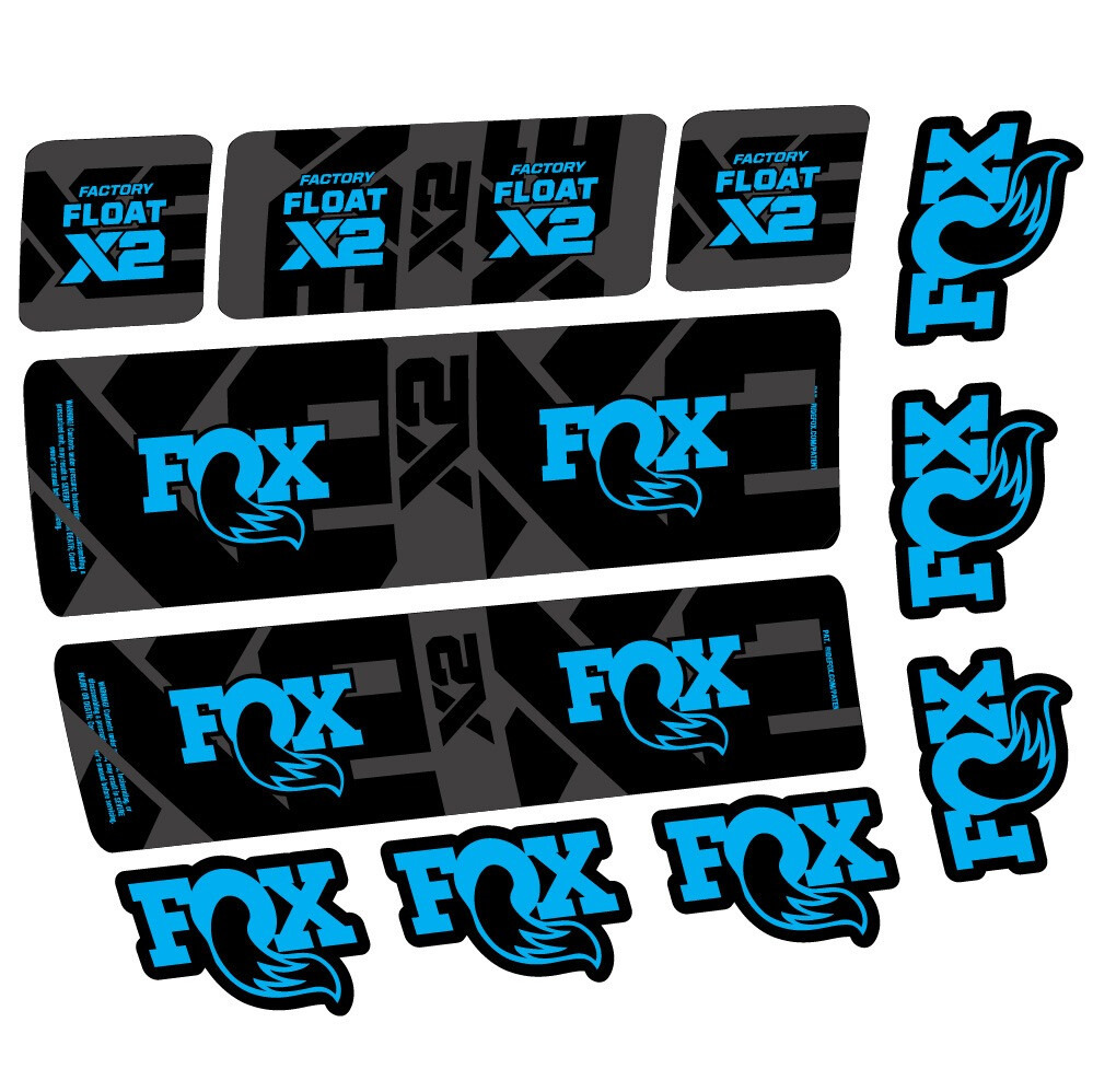 Fox Float X2 Factory Pegatinas en vinilo adhesivo Amortiguador (4)