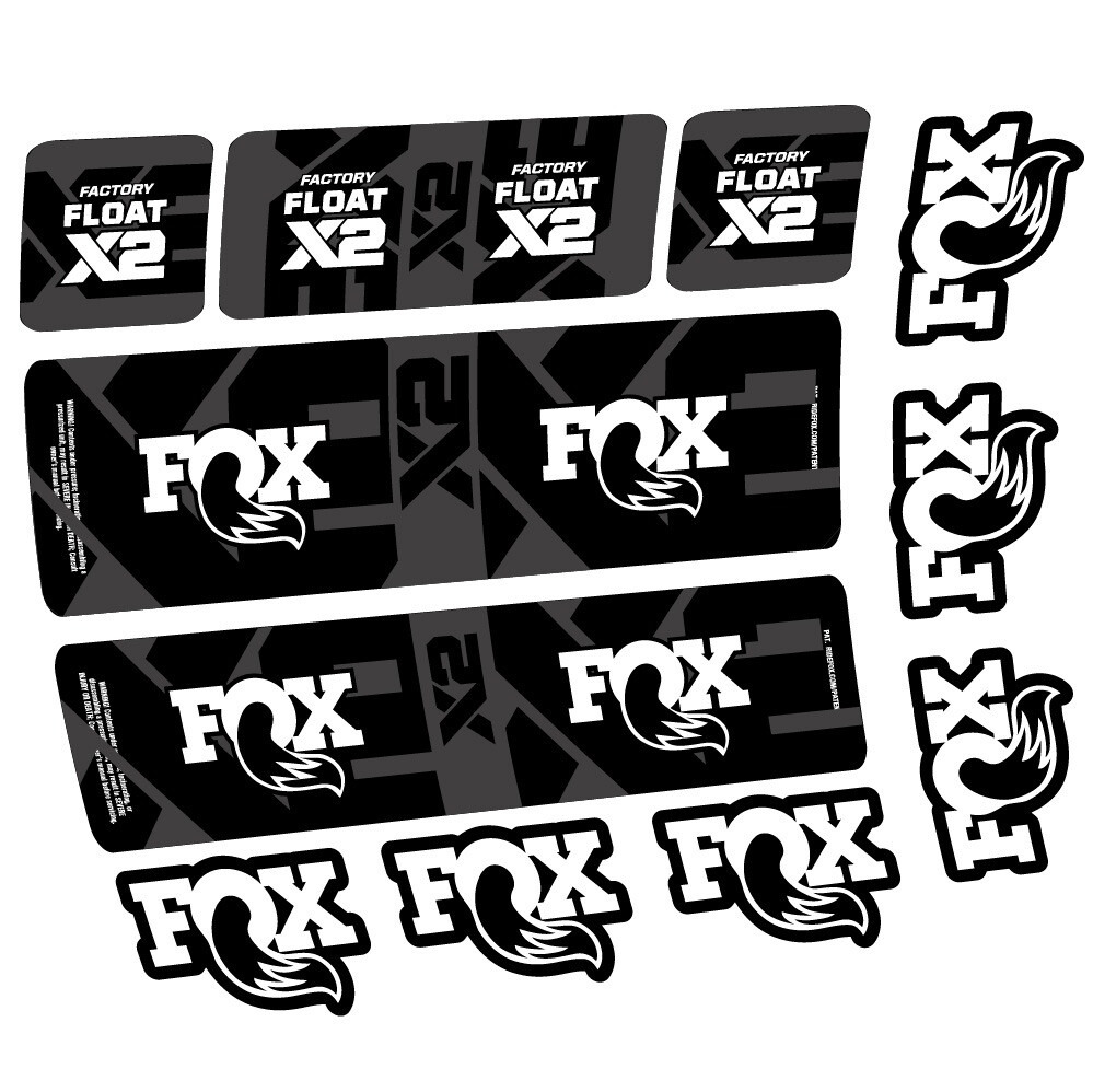 Fox Float X2 Factory Pegatinas en vinilo adhesivo Amortiguador (6)