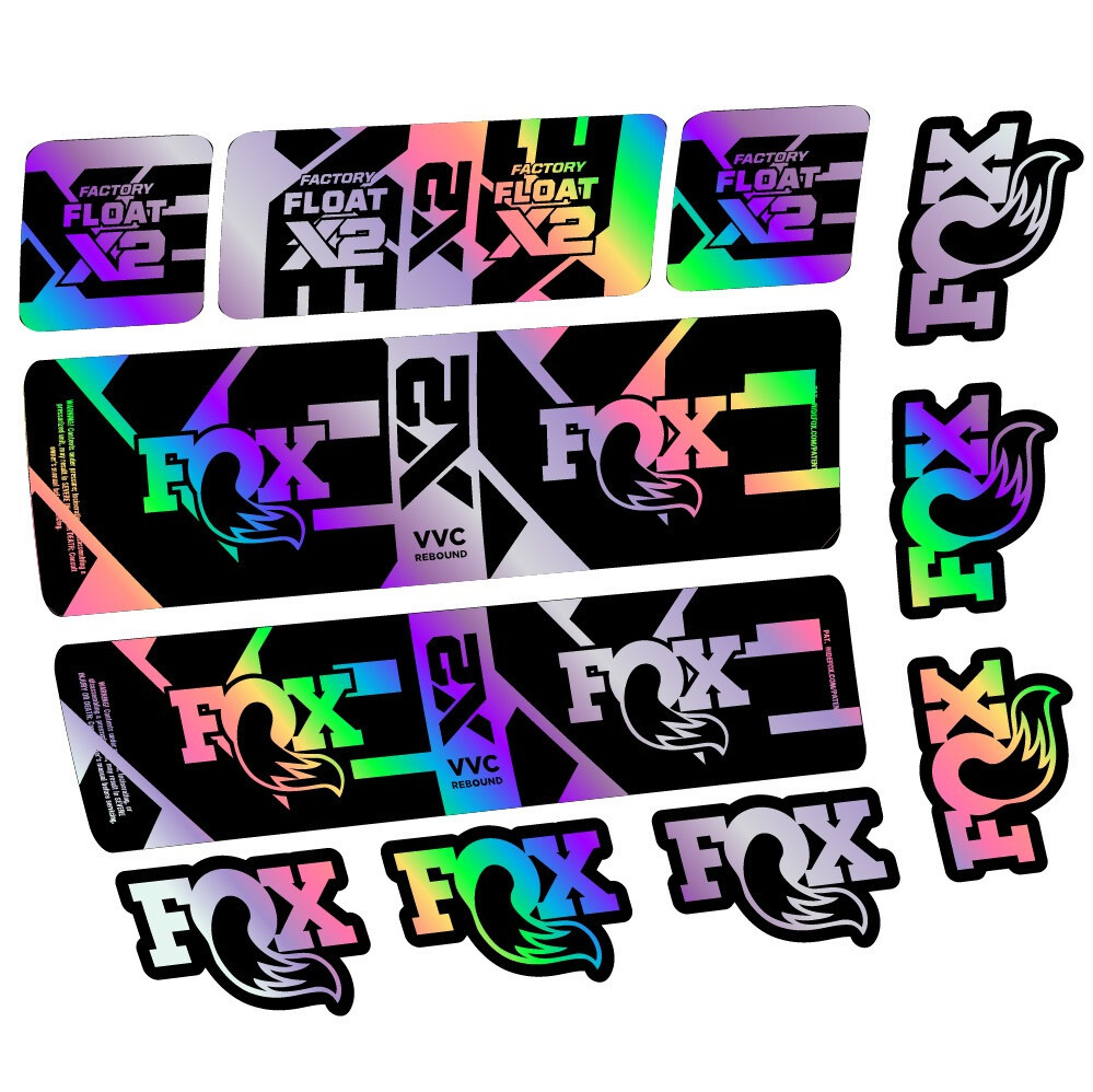 Fox Float X2 Factory Pegatinas en vinilo adhesivo Amortiguador (8)