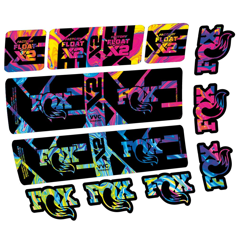 Fox Float X2 Factory Pegatinas en vinilo adhesivo Amortiguador (17)