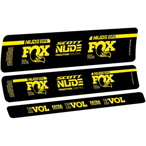 Fox Nude DPS Scott Pegatinas en vinilo adhesivo Amortiguador (3)