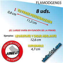 Frase personalizada, vinilos adhesivos
