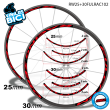 Fulcrum Racing Zero 25+30mm pegatinas en vinilo adhesivo llantas