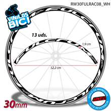 Fulcrum Racing Quattro vinilos adhesivos llanta 30mm
