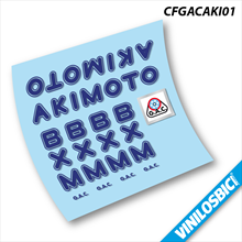GAC Akimoto pegatinas vinilo adhesivo bici clásica