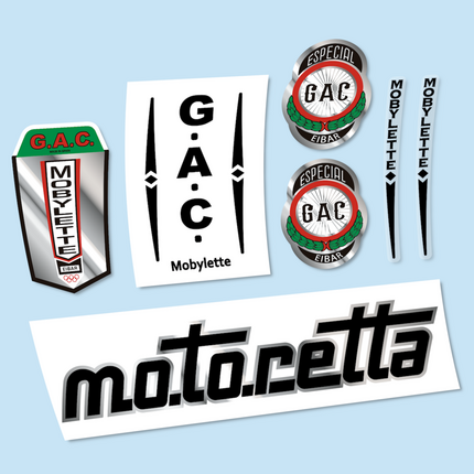 Comprar pegatinas en vinilo adhesivo compatibles con GAC Motoretta 1 (1975-1985) – Ajuste exacto para horquilla – Alta resistencia, personalización y diseño cromado fiel al original