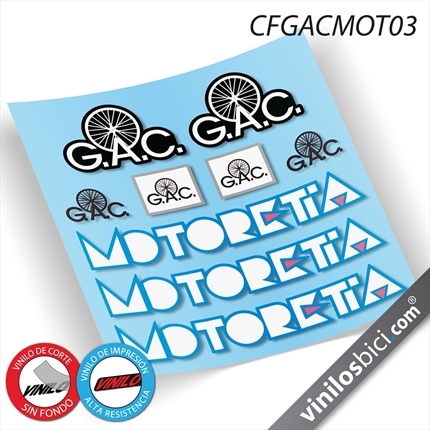 ▷Pegatinas Bicicleta Clásica GAC Motoretta