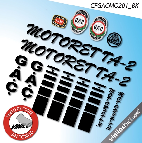 Gac Motoretta 2 Pegatinas vinilo adhesivo