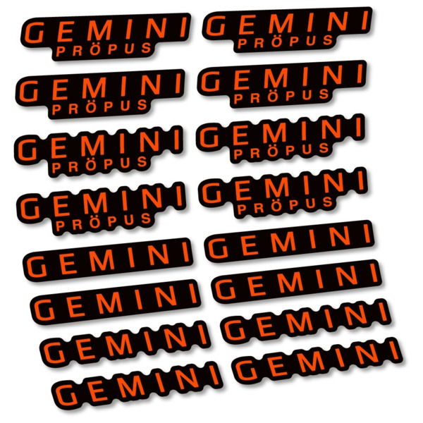 Gemini Propus Pegatinas en vinilo adhesivo Manillar (10)