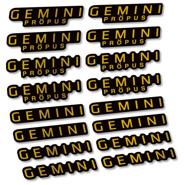 Gemini Propus Pegatinas en vinilo adhesivo Manillar (13)