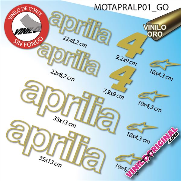 Aprilia, Alpinestars, vinilos adhesivos