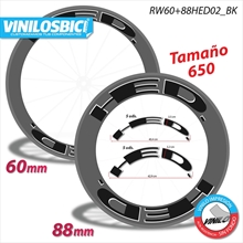 Hed pegatinas vinilo adhesivo llantas perfil 60+88mm (650)