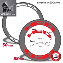HED  vinilos adhesivos para llantas 50y88mm