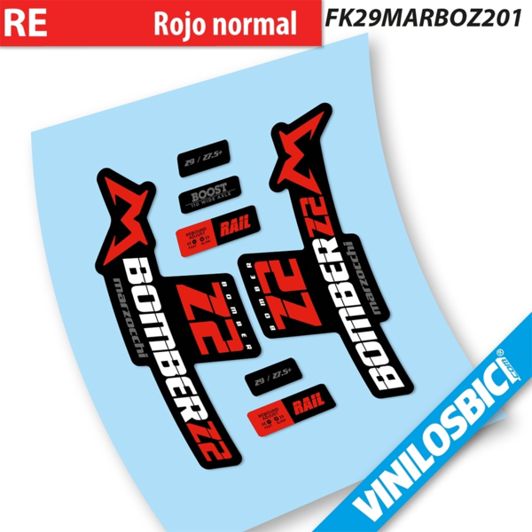 Horquilla Marzocchi Bomber Z2 29 Pegatinas en vinilo adhesivo horquilla (9)