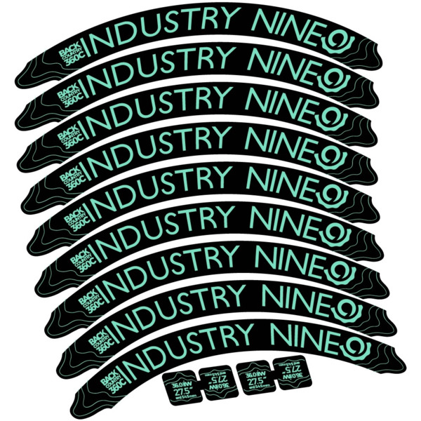 Industry Nine Back Country 360 Carbon Pegatinas en vinilo adhesivo Llanta (9)