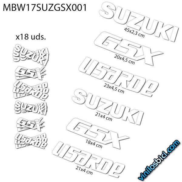 Suzuki GSX 17" vinilos