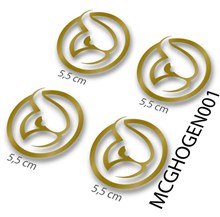 Ghost Logo Adhesivos Color oro