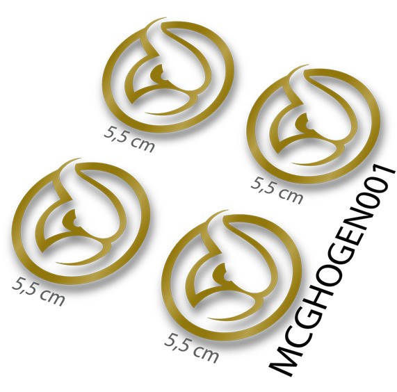 Ghost Logo Adhesivos Color oro