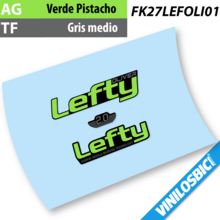 Lefty Oliver 27,5 2016-2017 Pegatinas en vinilo adhesivo horquilla