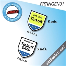 Tinkoff, pegatinas vinilo adhesivo