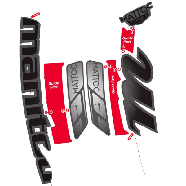 Manitou Mattoc Pro 2015 Pegatinas en vinilo adhesivo Horquilla (12)