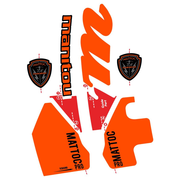 Manitou Mattoc PRO 2017 Pegatinas en vinilo adhesivo Bielas (10)