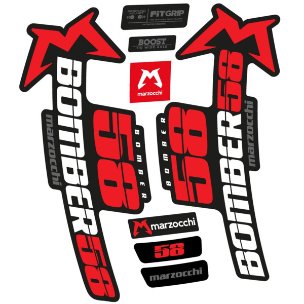 Marzocchi Bomber 58 2019-2020 Pegatinas en vinilo adhesivo Horquilla (19)