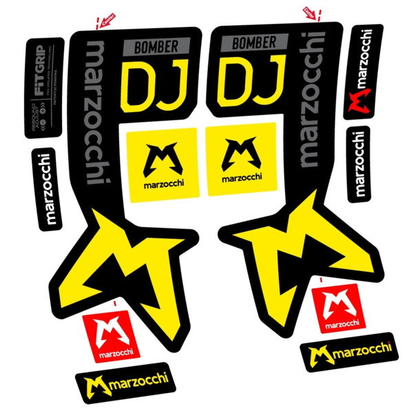 Marzocchi Bomber DJ Pegatinas en vinilo adhesivo Horquilla (3)