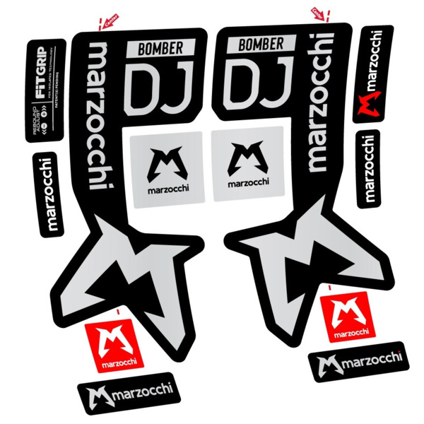 Marzocchi Bomber DJ Pegatinas en vinilo adhesivo Horquilla (15)