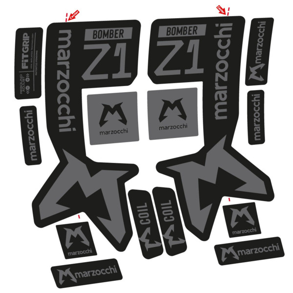 Marzocchi Bomber Z1 Mod. 2 Pegatinas en vinilo adhesivo Horquilla (7)