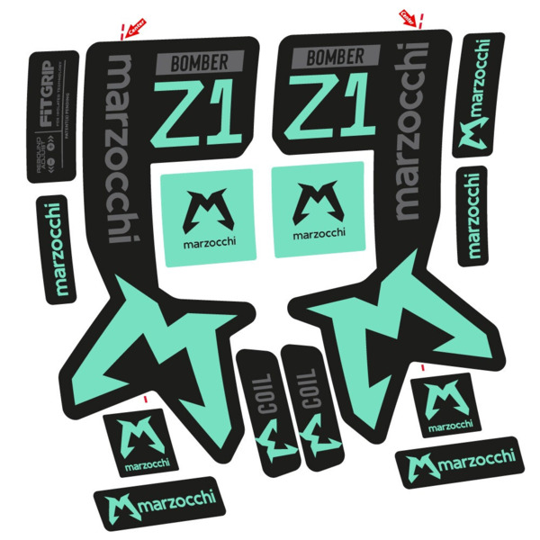 Marzocchi Bomber Z1 Mod. 2 Pegatinas en vinilo adhesivo Horquilla (9)