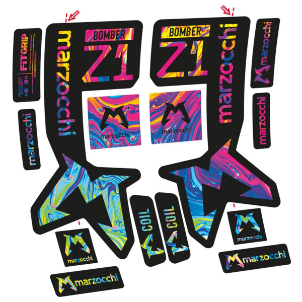 Marzocchi Bomber Z1 Mod. 2 Pegatinas en vinilo adhesivo Horquilla (17)