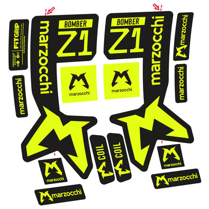 Pegatinas para Horquilla Marzocchi Bomber Z1 Mod. 2 en vinilo adhesivo stickers graphics calcas adesivi autocollants