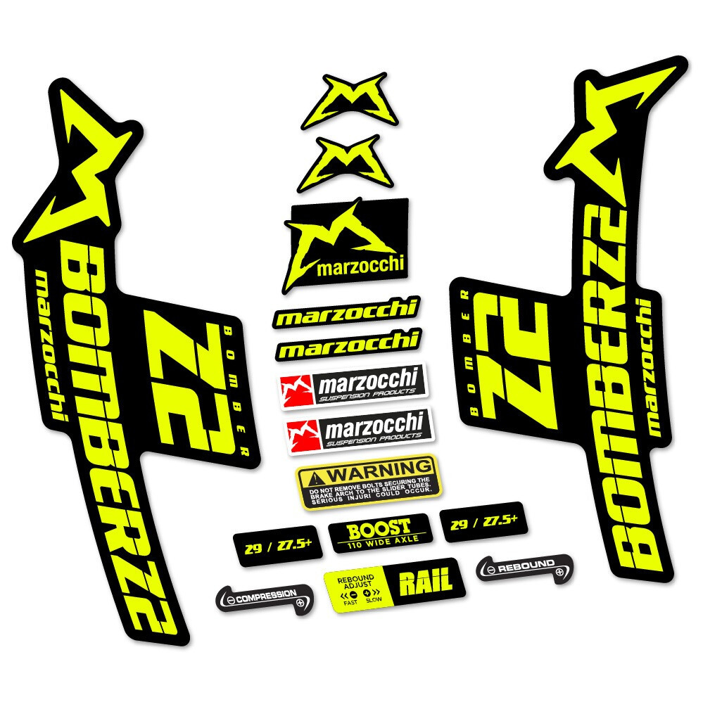 Marzocchi Bomber Z2 Pegatinas en vinilo adhesivo Horquilla (2)