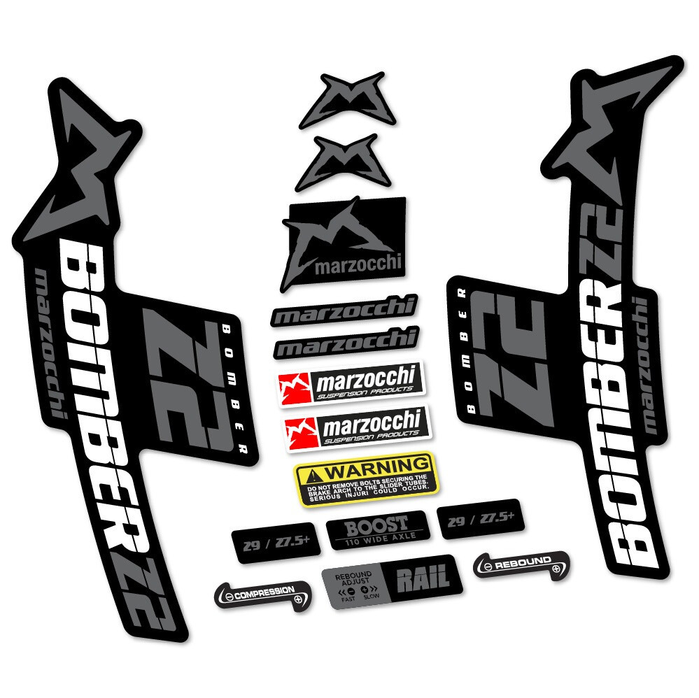 Marzocchi Bomber Z2 Pegatinas en vinilo adhesivo Horquilla (7)