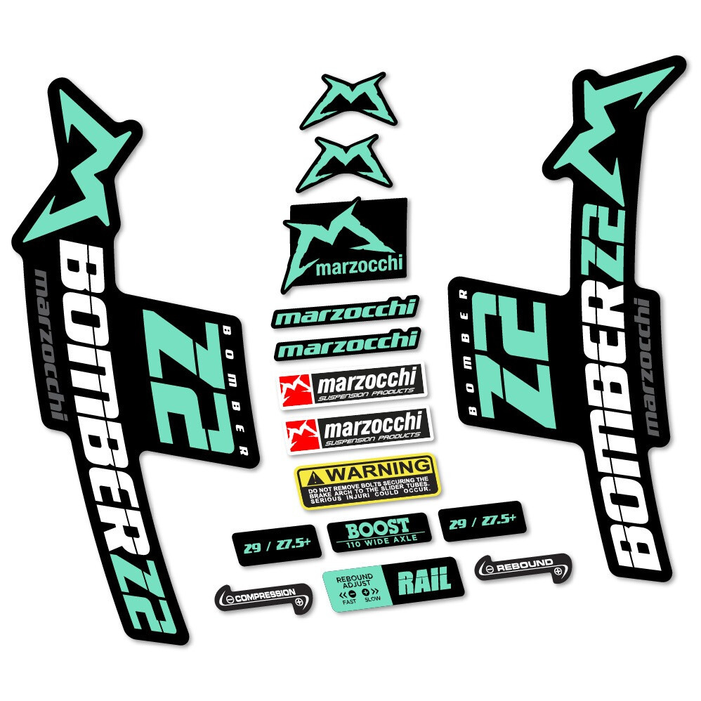 Marzocchi Bomber Z2 Pegatinas en vinilo adhesivo Horquilla (9)